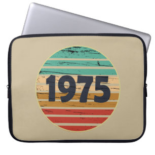 Born in 1975 Elegant Vintage Birthday Gift Laptop Sleeve