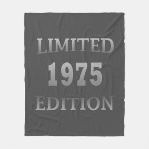 Born in 1975 limited edition birthday gift fleece blanket