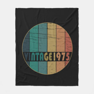 born in 1975 vintage 50th birthday gift fleece blanket
