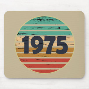 Born in 1975 vintage 50th birthday gift mouse mat