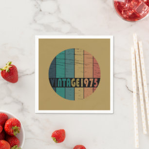 born in 1975 vintage 50th birthday gift napkin