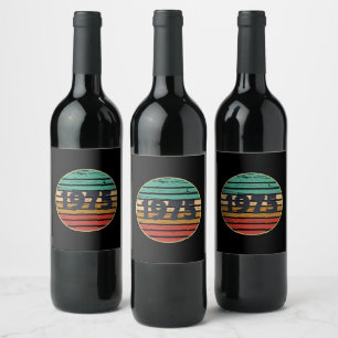 Born in 1975 vintage 50th birthday gift wine label