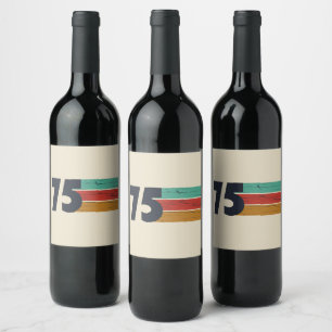 Born in 1975 vintage 50th birthday gift wine label