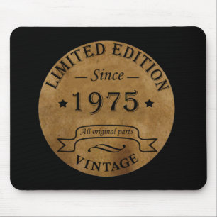 Born in 1975 vintage 50th birthday mouse mat