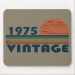 Born in 1975 vintage birthday mouse mat<br><div class="desc">You can add some originality to your wardrobe with this limited edition original elegant sunset vintage retro-looking birthday design with awesome typography font lettering, it is a great gift idea for men, women, husband, wife girlfriend, and a boyfriend who will love this one-of-a-kind artwork. The best unique and funny holiday...</div>