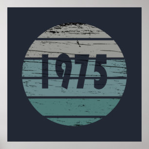 born in 1975 vintage poster