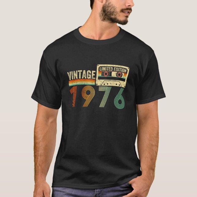 Born in 1976 Birthday Design For Men Women 50 Year T-Shirt (Front)
