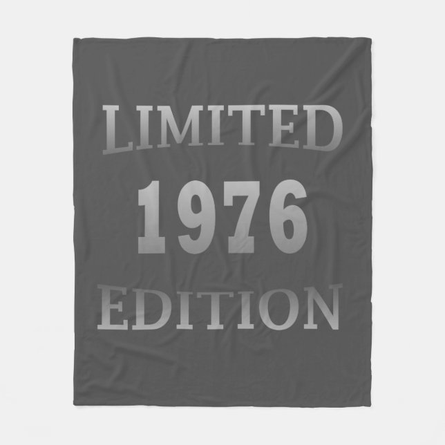born in 1976 birthday limited edition fleece blanket (Front)