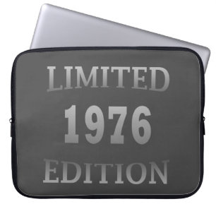 born in 1976 birthday limited edition laptop sleeve