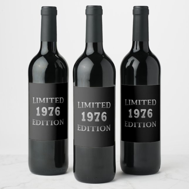 Born in 1976 birthday limited edition wine label (Bottles)