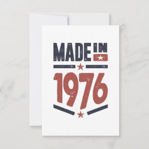 Born in 1976 Birthday RSVP Card