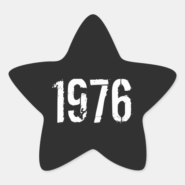 Born in 1976 Birthday Star Sticker (Front)