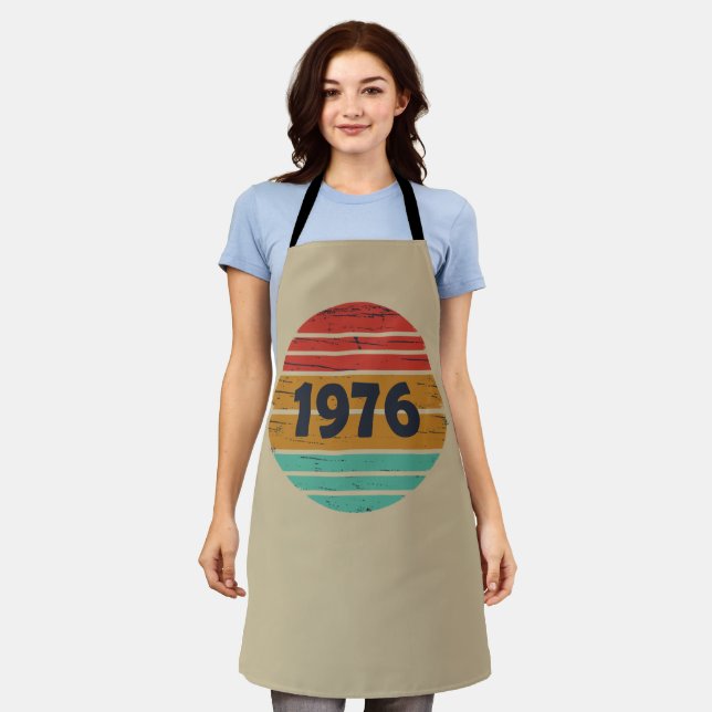 Born in 1976 vintage birthday gift apron (Worn)