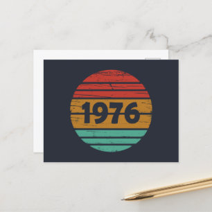 Born in 1976 vintage birthday gift holiday postcard