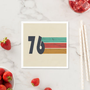 Born in 1976 vintage birthday gift napkin