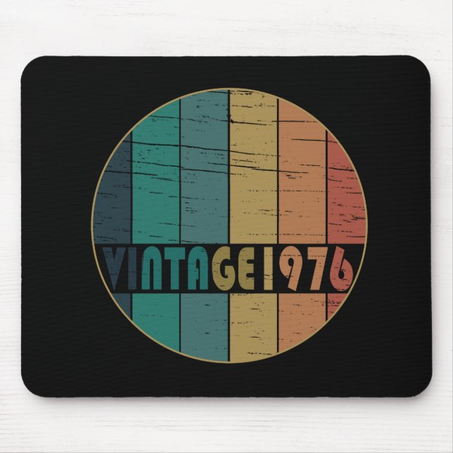 Born in 1976 vintage birthday mouse mat (Front)