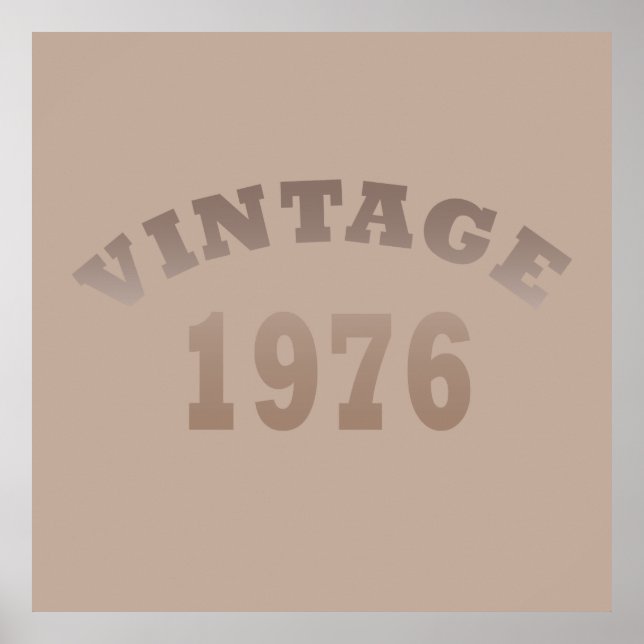Born in 1976 vintage birthday poster (Front)