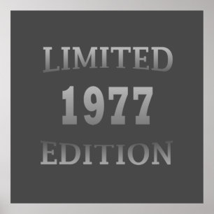Born in 1977 birthday limited edition poster