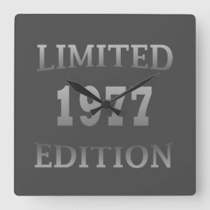 Born in 1977 elegant modern birthday gift square wall clock