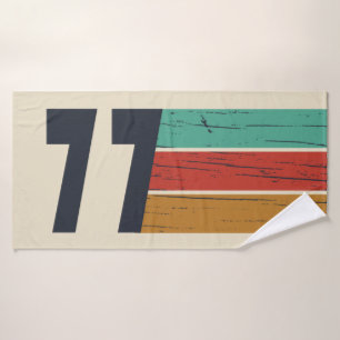 Born in 1977 vintage birthday gift bath towel