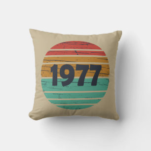 Born in 1977 vintage birthday gift cushion
