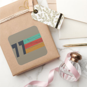 Born in 1977 vintage birthday gift square sticker