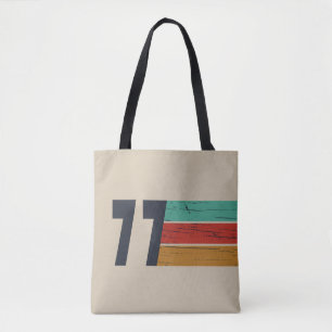 Born in 1977 vintage birthday gift tote bag