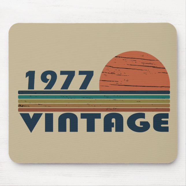Born in 1977 vintage birthday mouse mat (Front)