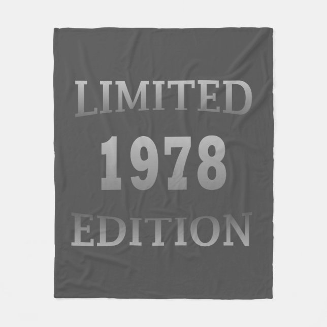 Born in 1978 birthday gift fleece blanket (Front)