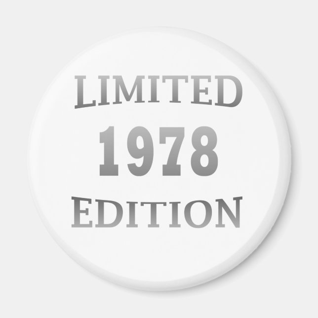 Born in 1978 birthday gift magnet (Front)