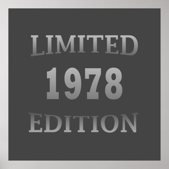 Born in 1978 birthday gift poster (Front)