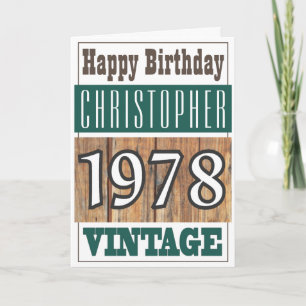 Born in 1978 Greetings Card