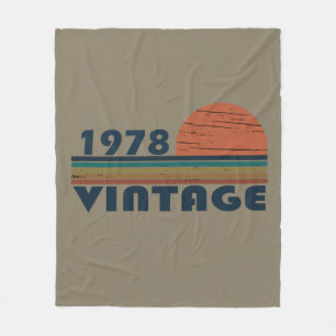 Born in 1978 vintage birthday gift fleece blanket