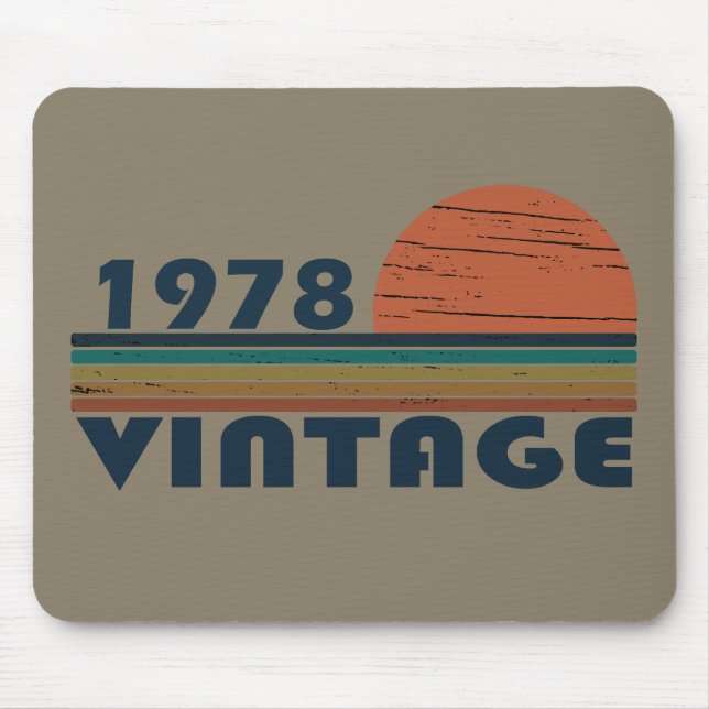 Born in 1978 vintage birthday mouse mat (Front)