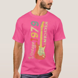 Born In 1979-acustic Electric Bass Guitar Music Bi T-Shirt