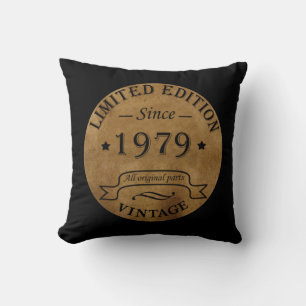 Born in 1979 vintage birthday cushion