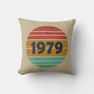 Born in 1979 vintage birthday gift cushion