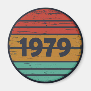Born in 1979 vintage birthday gift magnet