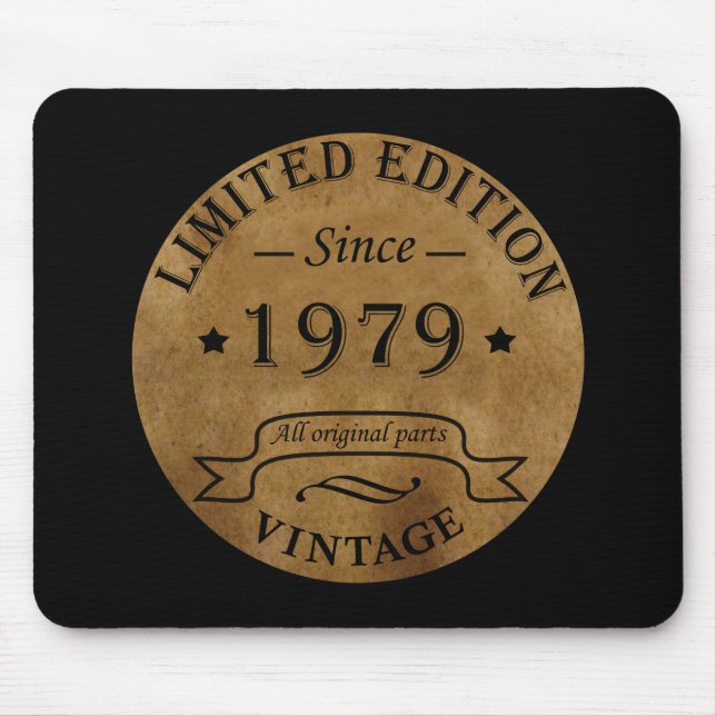 Born in 1979 vintage birthday mouse mat (Front)