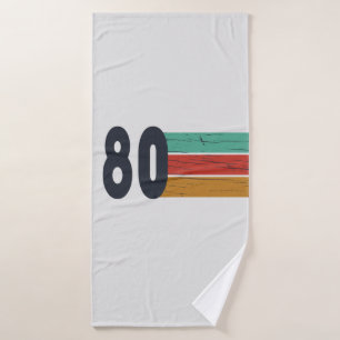 Born in 1980 vintage birthday gift bath towel