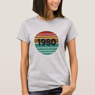 Born in 1980 vintage birthday gift T-Shirt