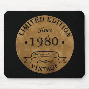 Born in 1980 vintage birthday mouse mat