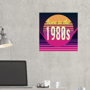 Born in 1980s, Millenials, Gen X, Birth Year Foil Prints