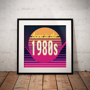 Born in 1980s, Millennials, Gen X, Birth Year Photo Print