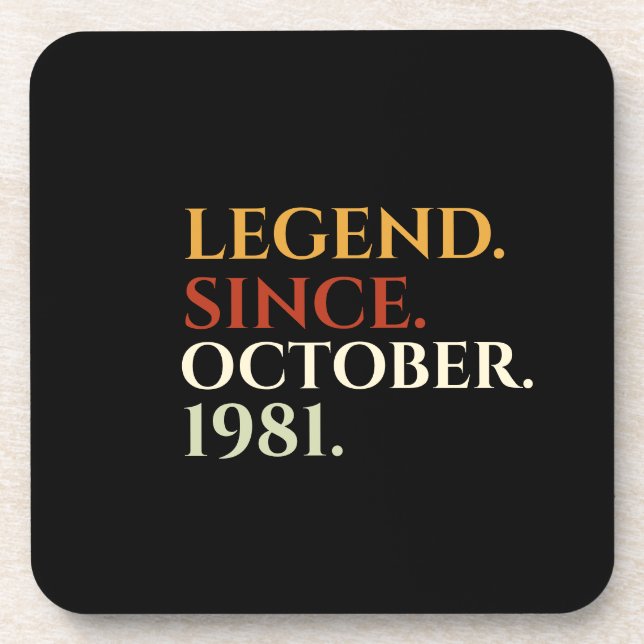 Born in 1981 birthday gifts  coaster (Front)