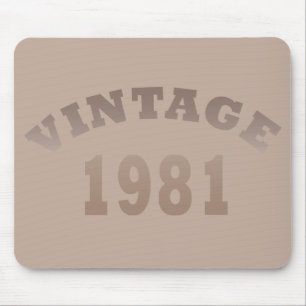Born in 1981 elegant modern vintage birthday gift mouse mat