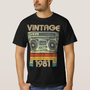 Born In 1981 Radio Retro, 1981 Birthday Gift T-Shirt