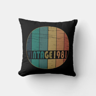 Born in 1981 vintage birthday cushion