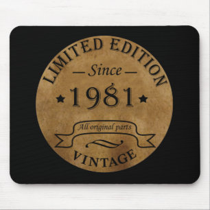 Born in 1981 vintage birthday mouse mat
