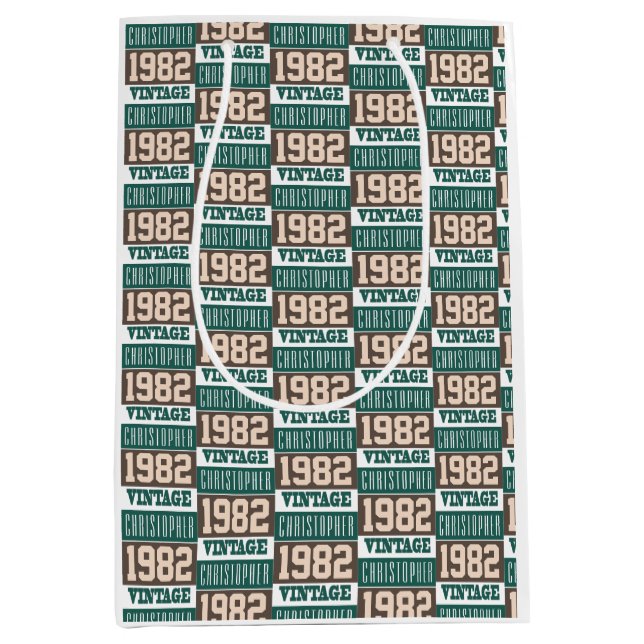 Born in 1982 medium gift bag (Front)